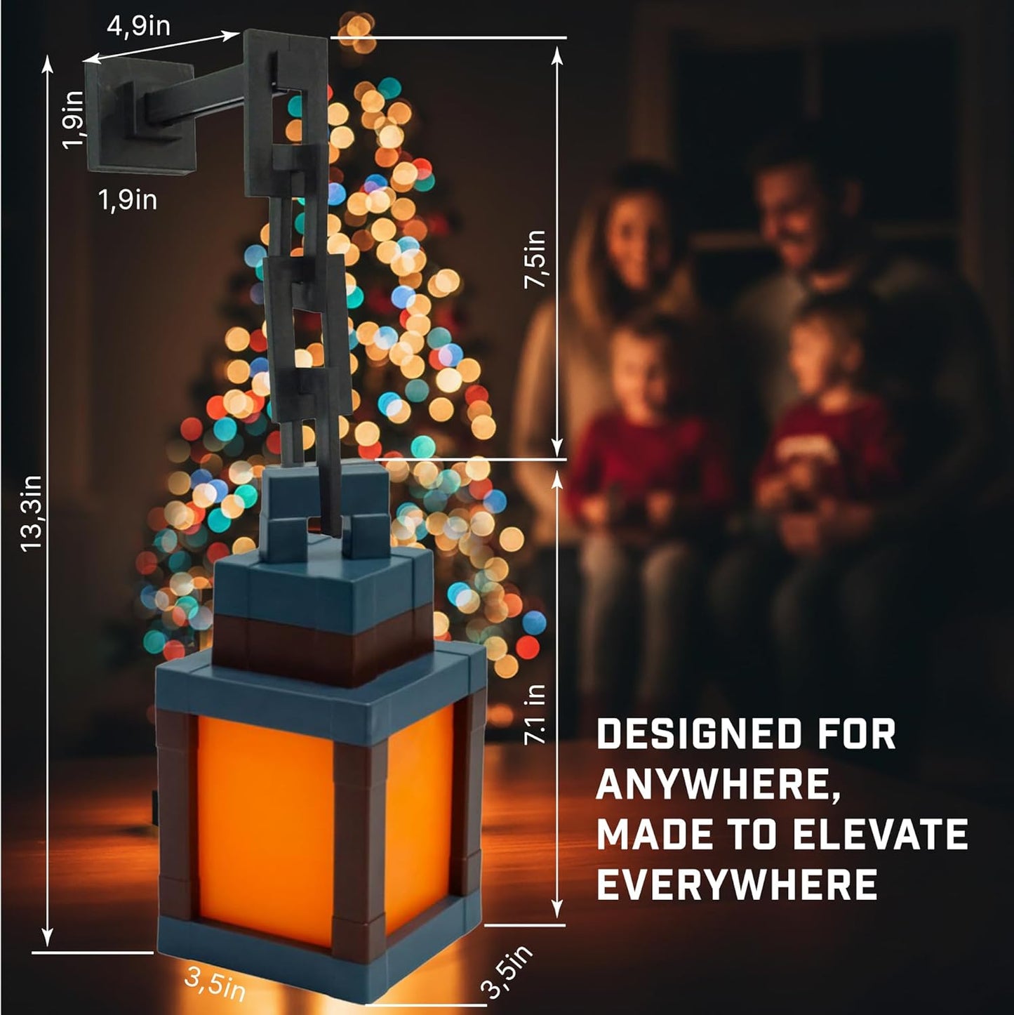 Pixelated Lantern Night Light Lamp