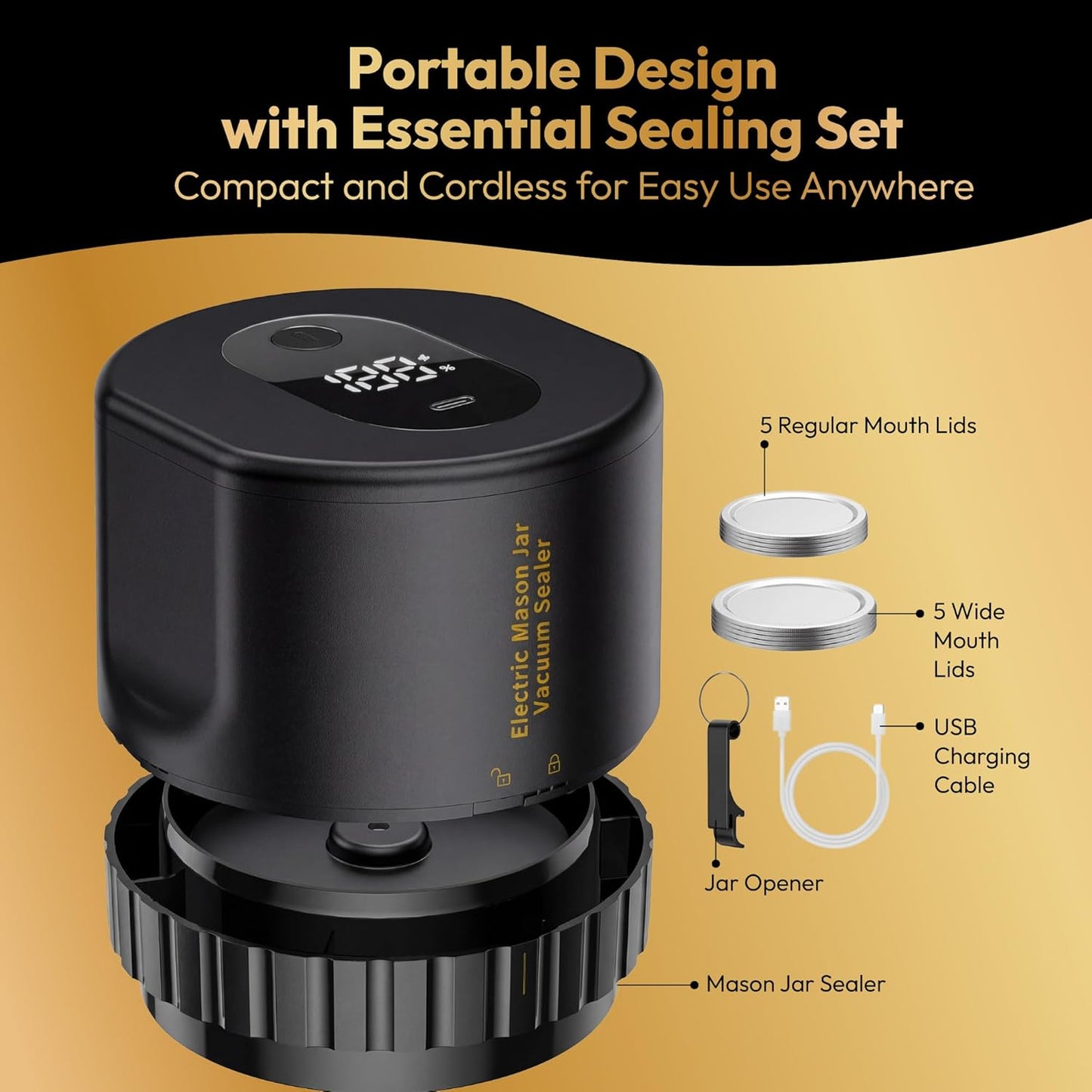 Mason Jar Vacuum Sealer Kit