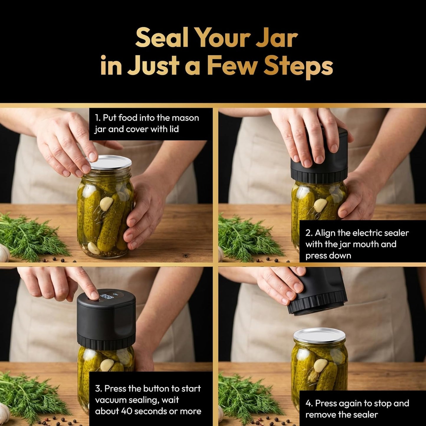 Mason Jar Vacuum Sealer Kit