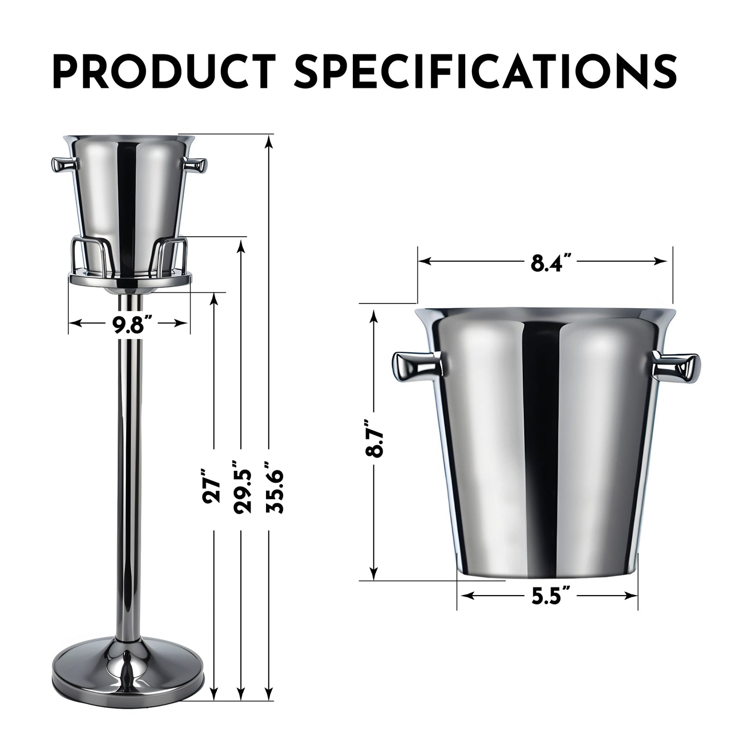 HomeLuvo Champagne Bucket with Stand