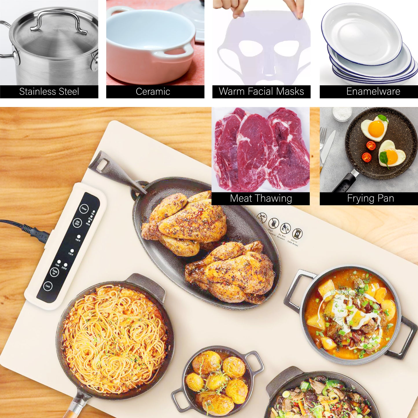 HomeLuvo Electric Food Warming Silicone Mat