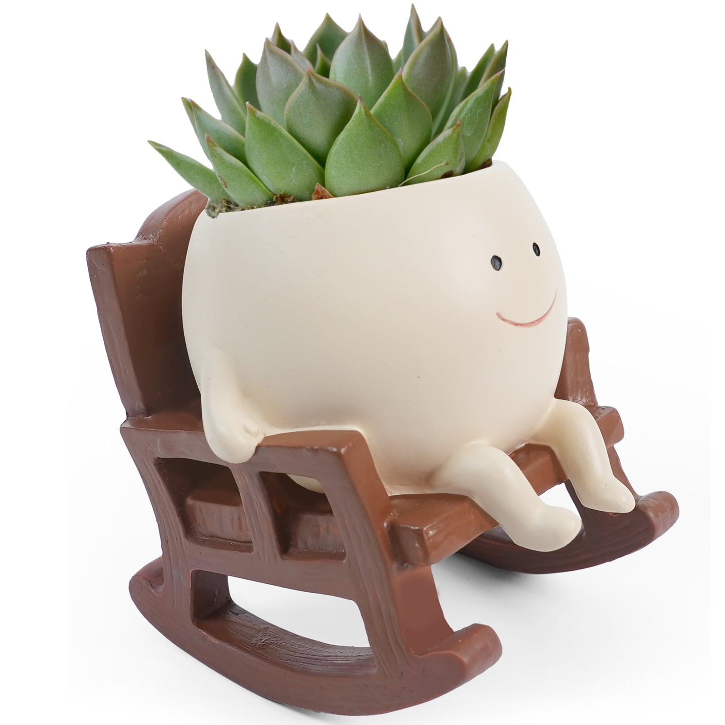 Smiley Face Planter Rocking Chair